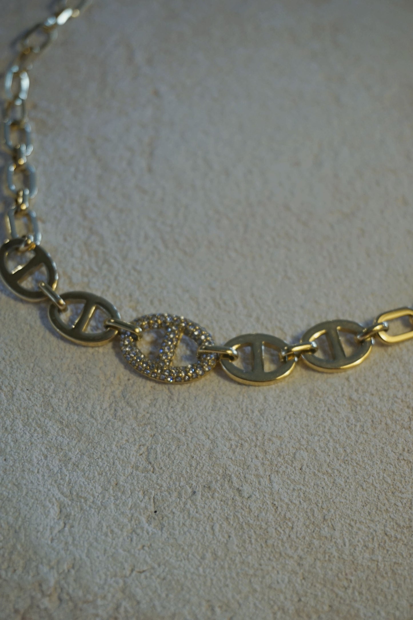 Collier doré maille chaîne
