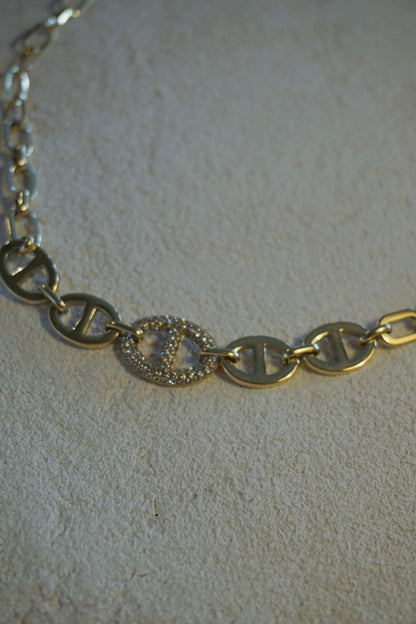 Collier doré maille chaîne