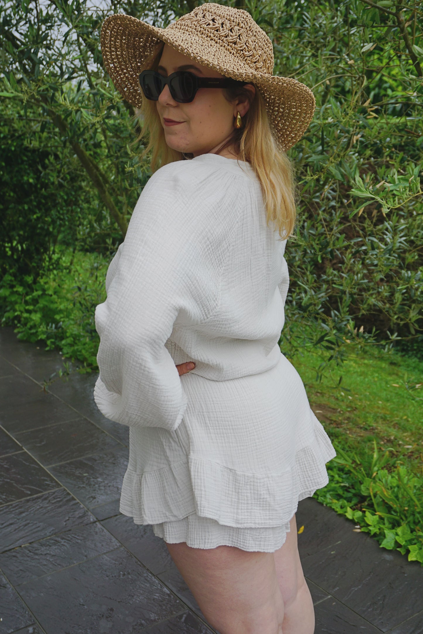 Combishort crème gaze de coton