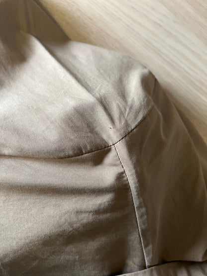 Robe longue camel ceinturée PETIT DÉFAUT