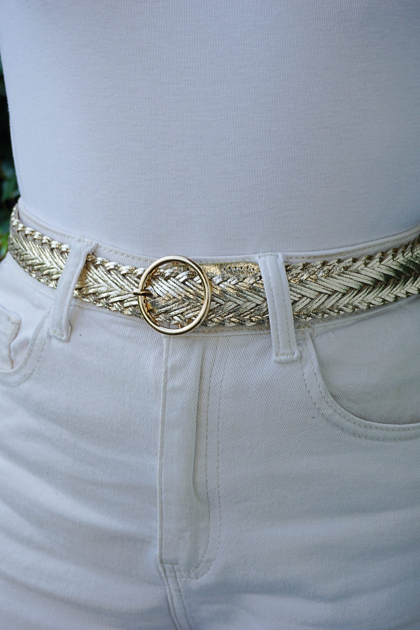 Ceinture dorée tressée