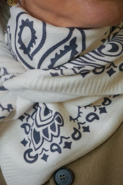 Echarpe bandana blanche