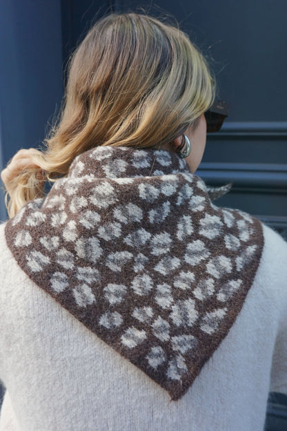 Écharpe Sophie Scarf triangle léopard