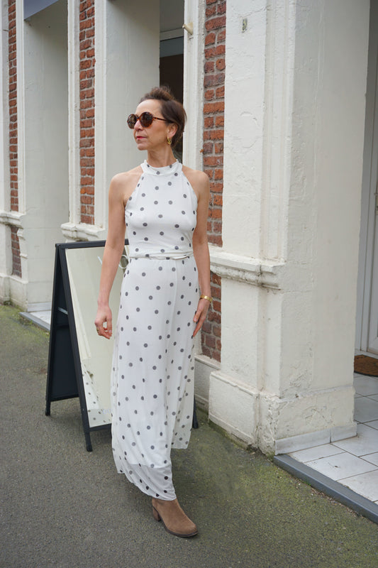 Ensemble blanc à pois