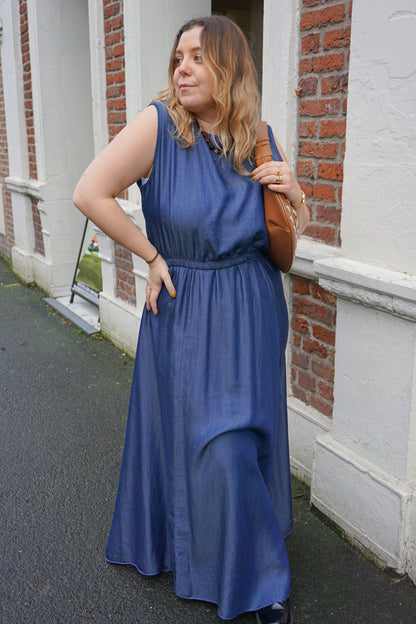 Ensemble effet jean top et jupe