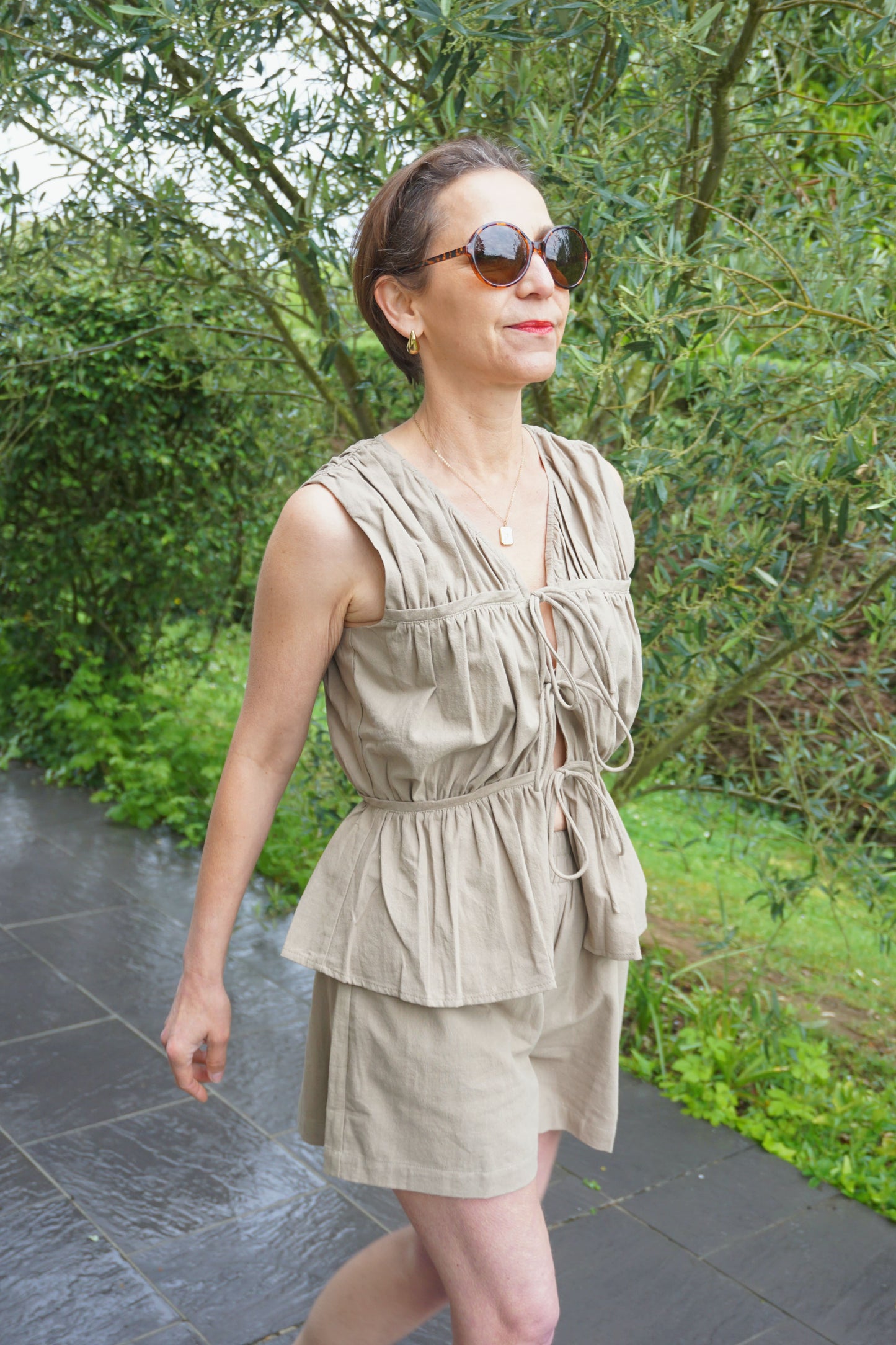 Ensemble vert d'eau coton