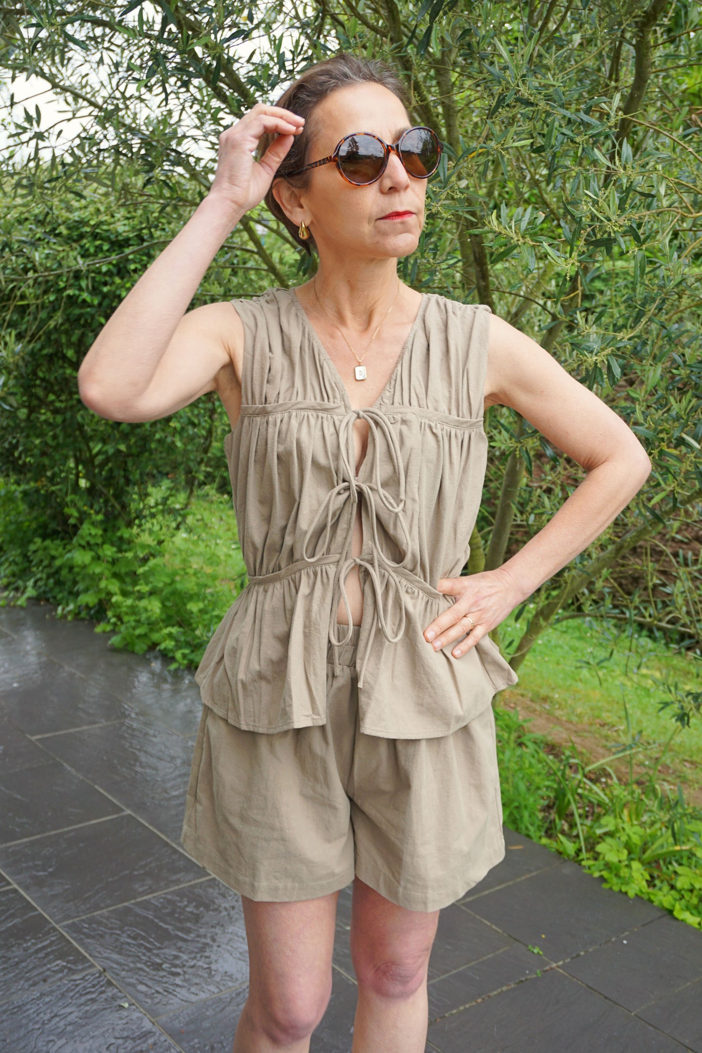 Ensemble vert d'eau coton