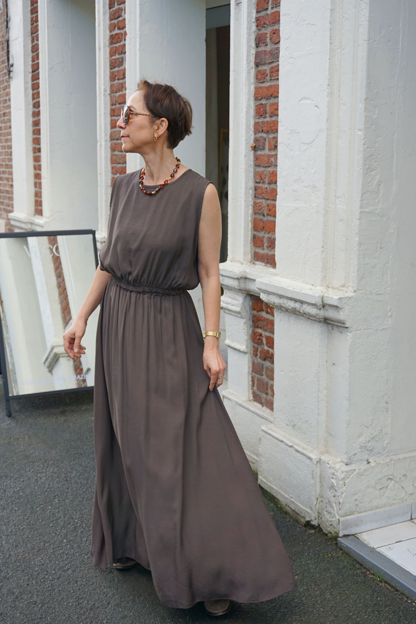 Ensemble marron top et jupe