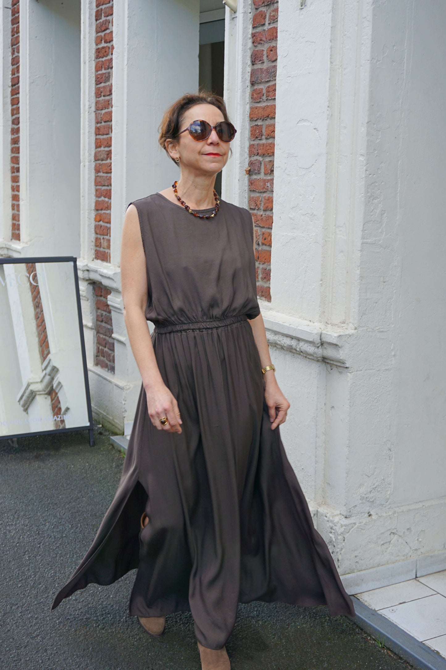 Ensemble marron top et jupe