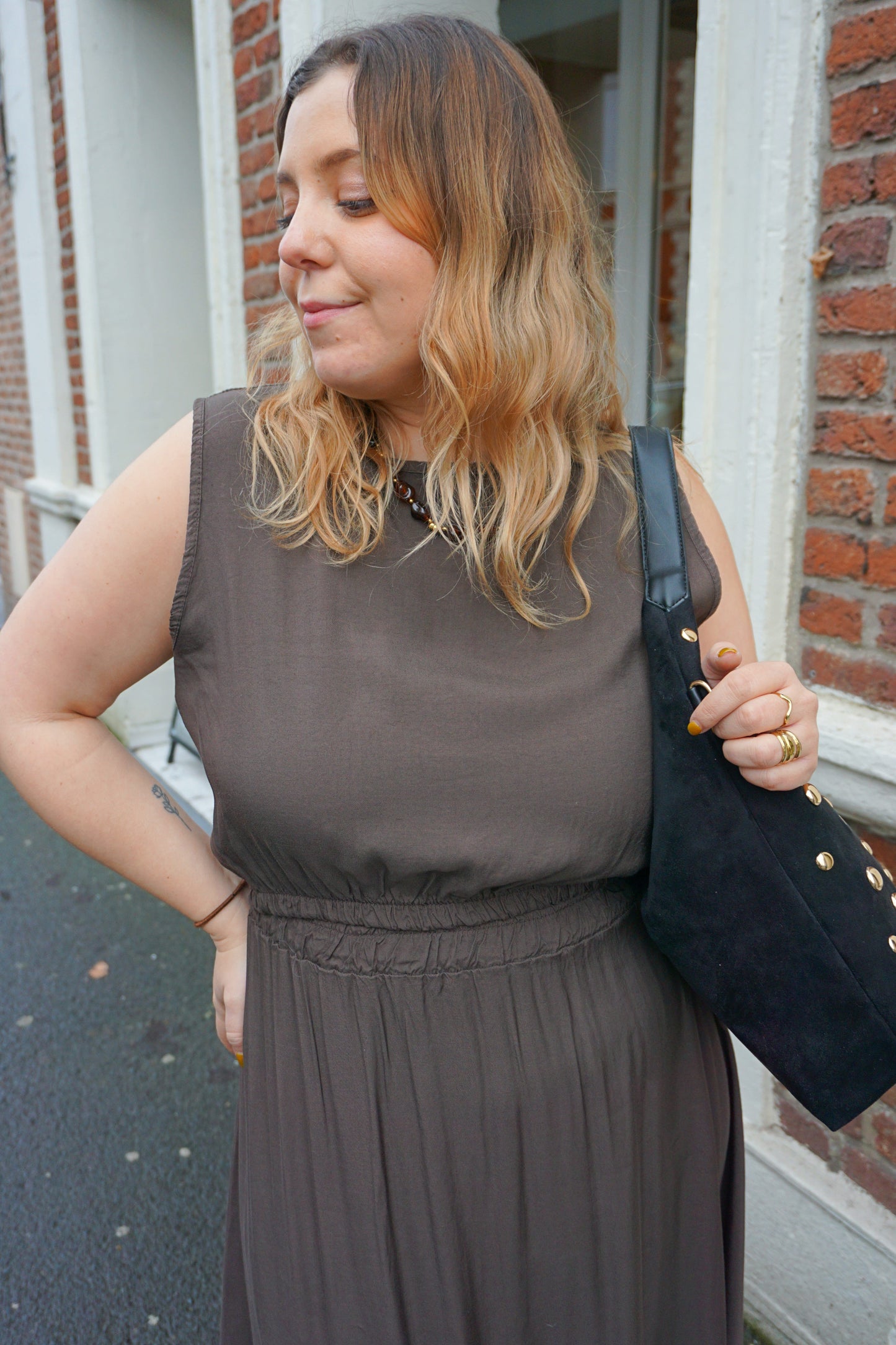 Ensemble marron top et jupe