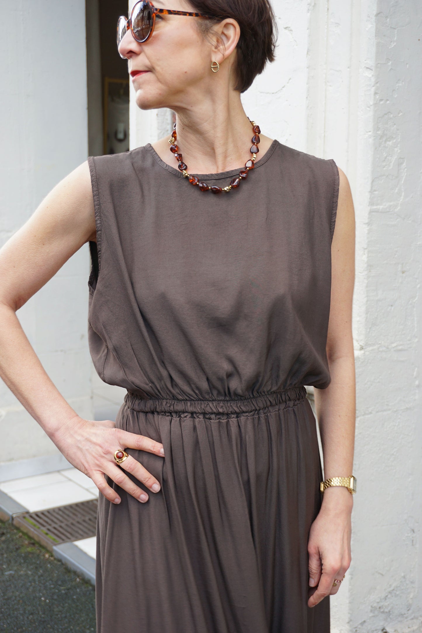 Ensemble marron top et jupe