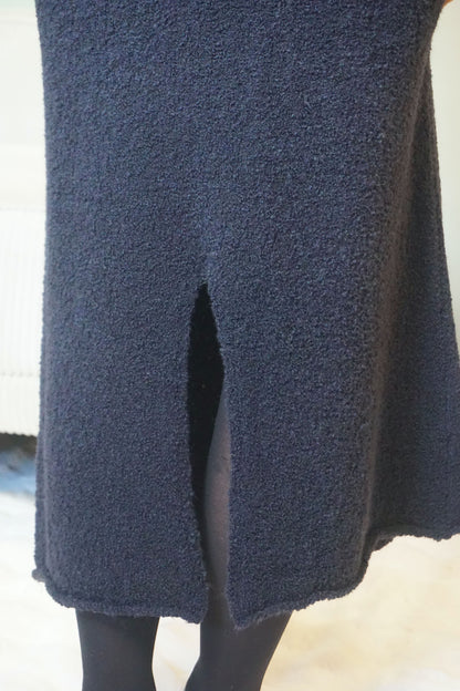 Ensemble doux bleu marine avec mohair