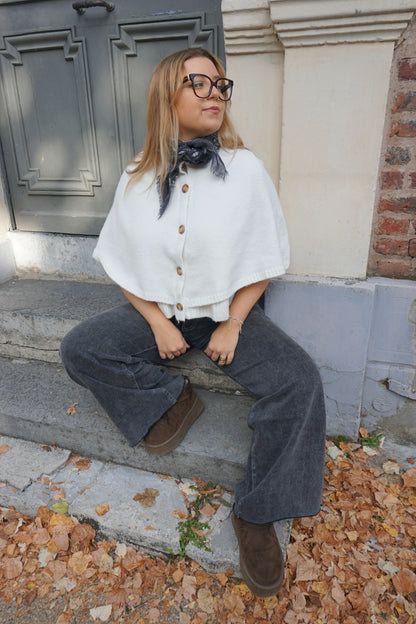 Gilet cape blanc