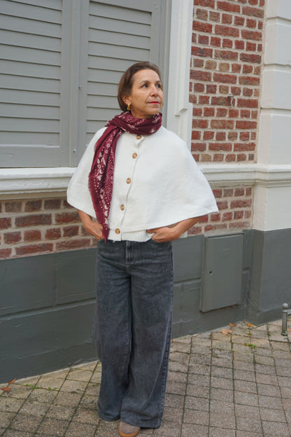 Gilet cape blanc