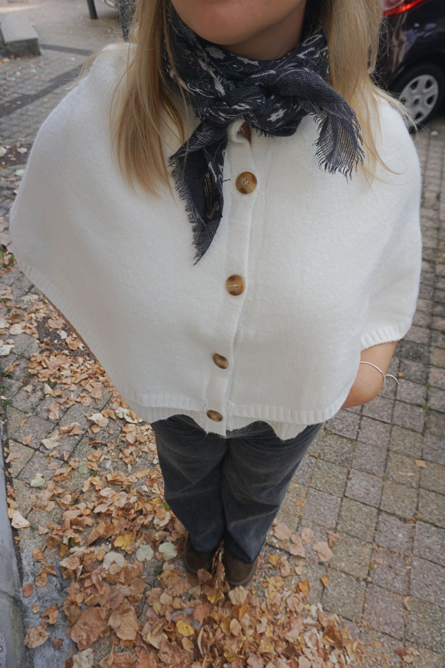 Gilet cape blanc