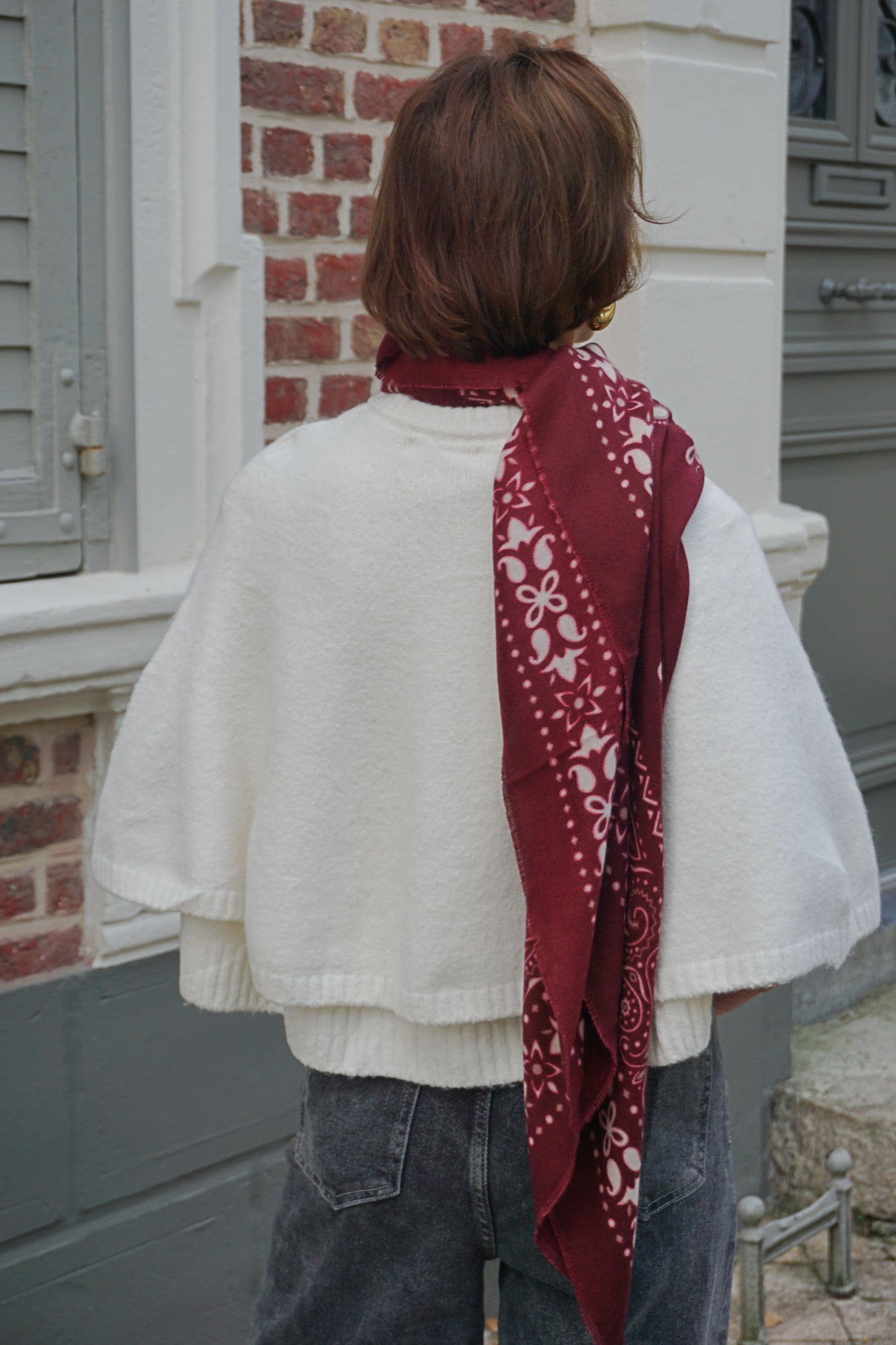 Gilet cape blanc