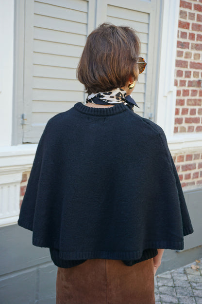 Gilet cape noir