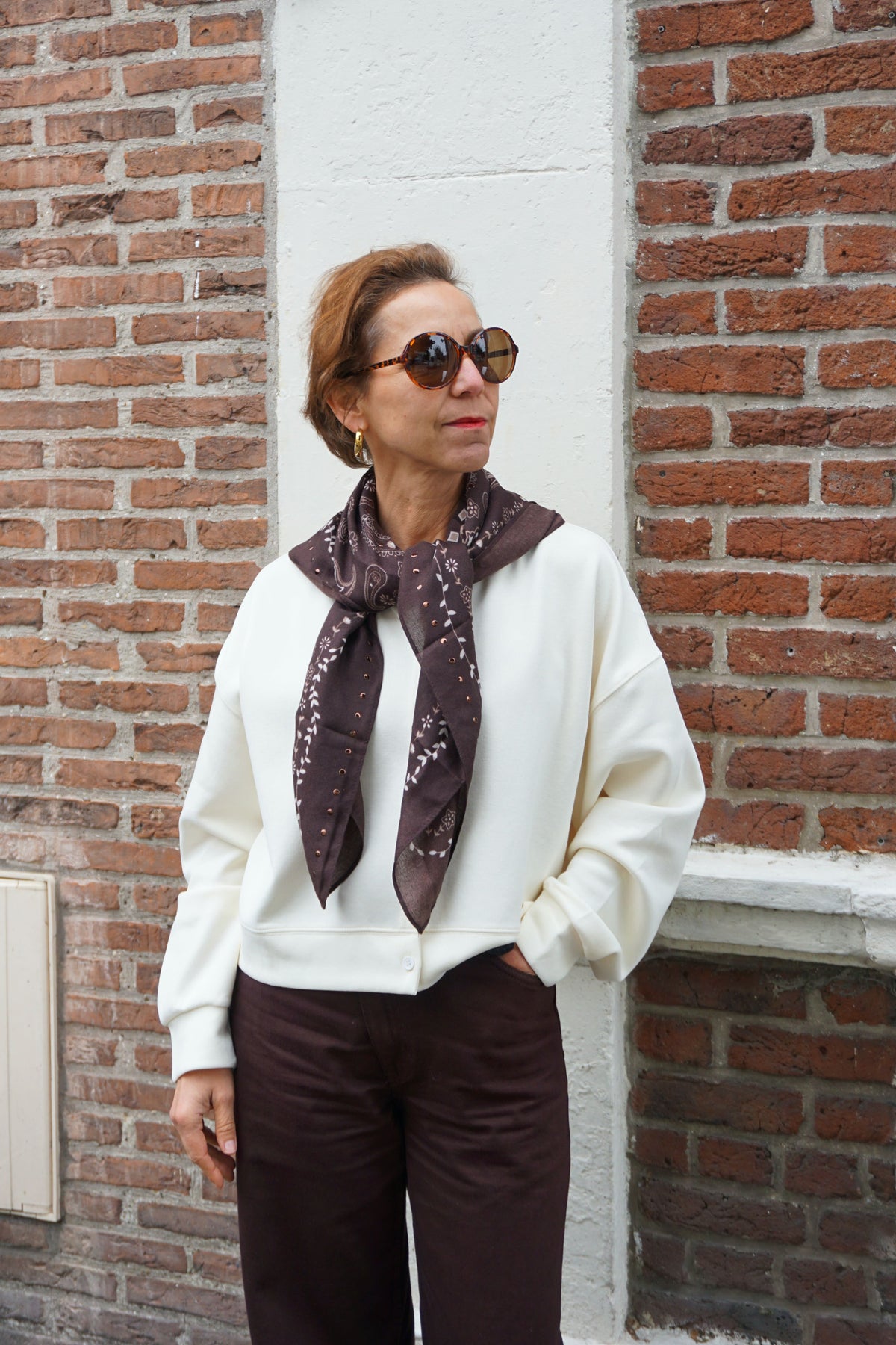 Gilet cardigan crème coton