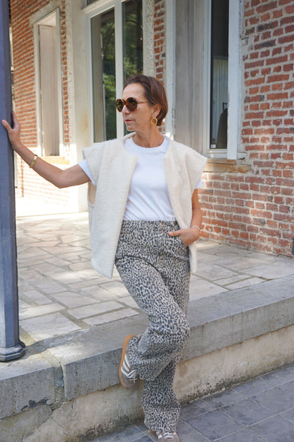 Jean léopard wide leg