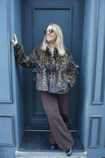 Jean palazzo wide leg marron chocolat