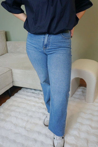 Jean wide leg bleu clair