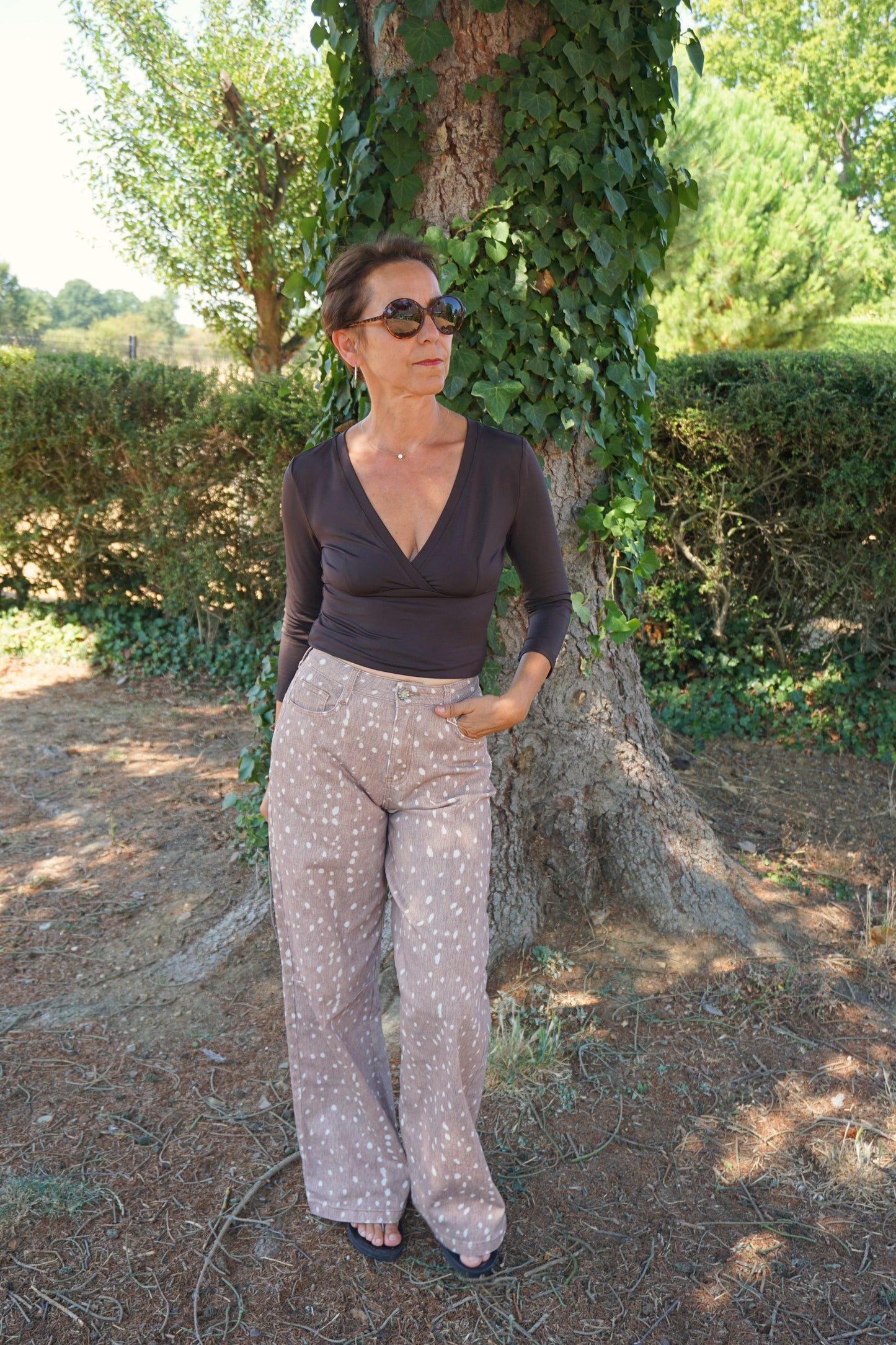 Jean wide leg motifs bambi