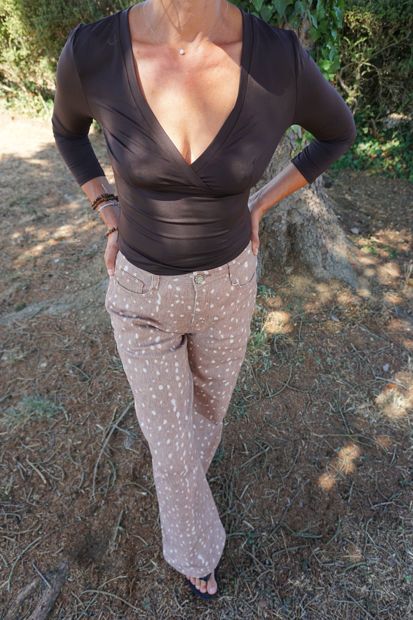 Jean wide leg motifs bambi