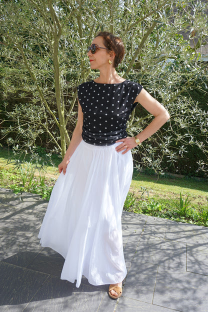 Jupe longue coton blanche