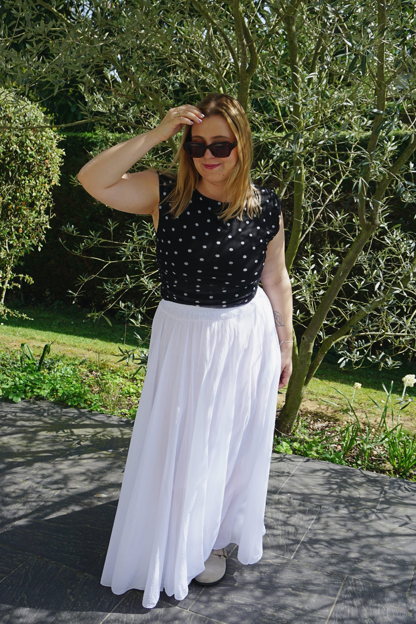 Jupe longue coton blanche