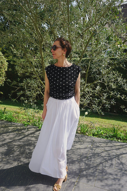 Jupe longue coton blanche