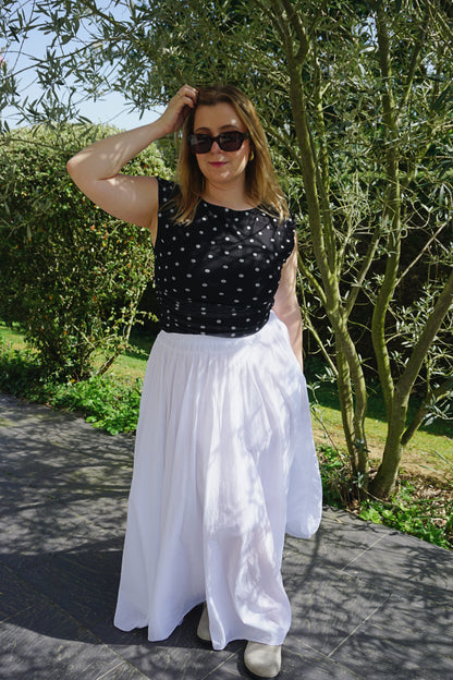Jupe longue coton blanche