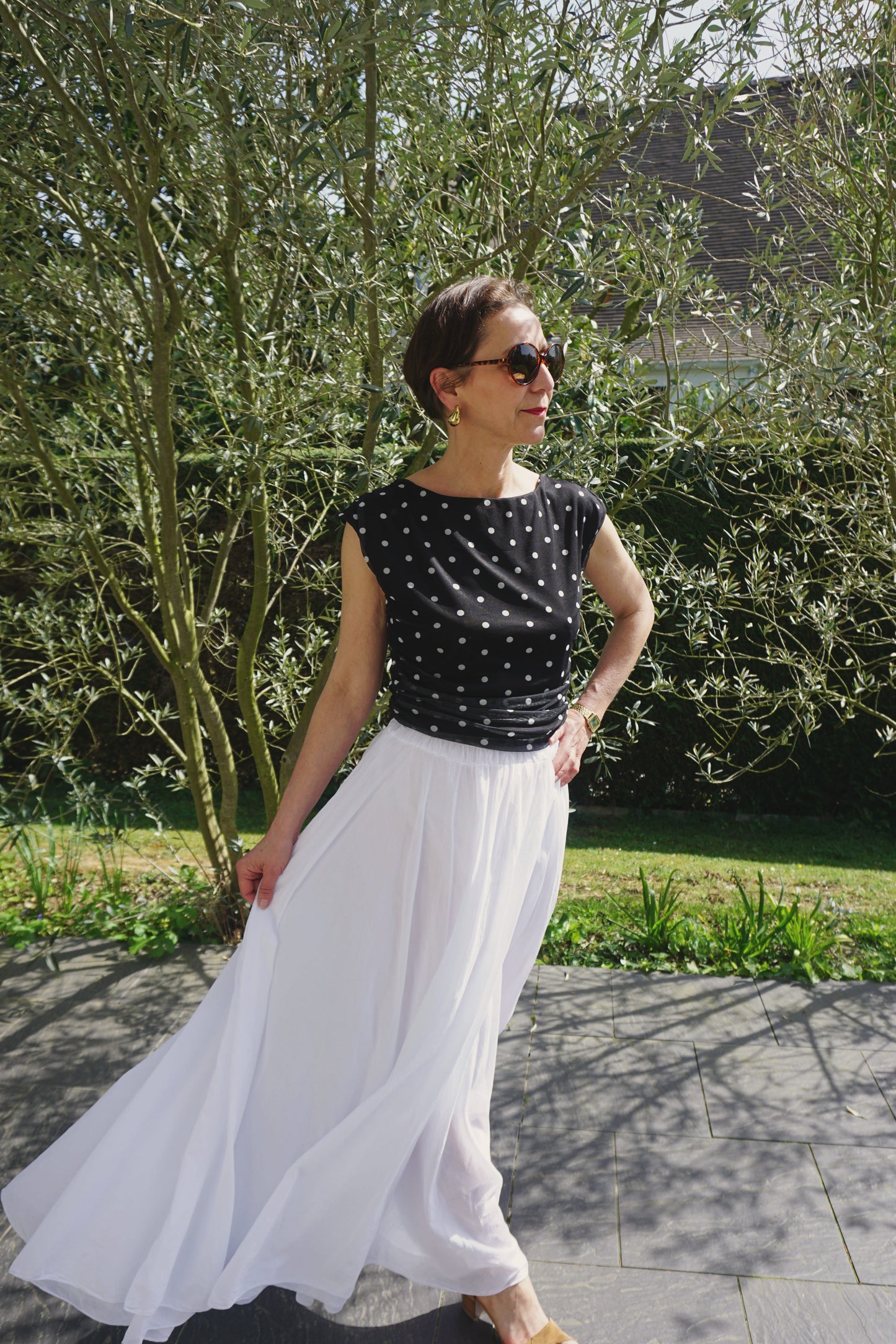 Jupe longue coton blanche