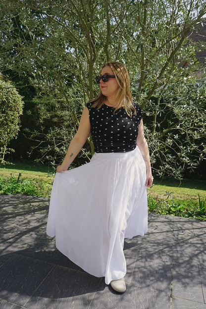 Jupe longue coton blanche
