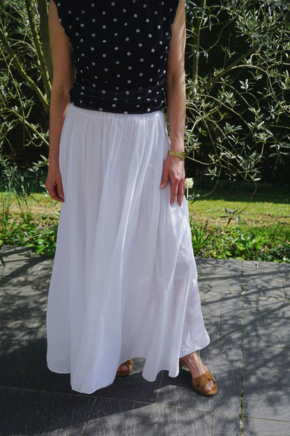 Jupe longue coton blanche