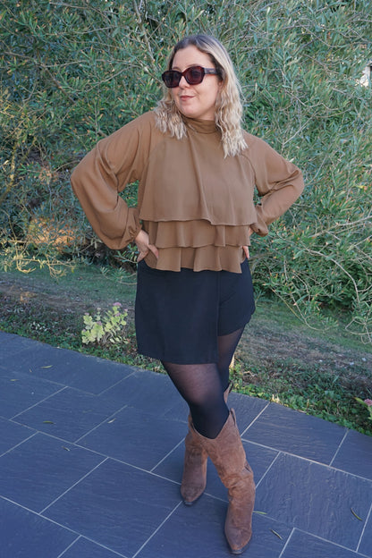 Jupe-short portefeuille noire
