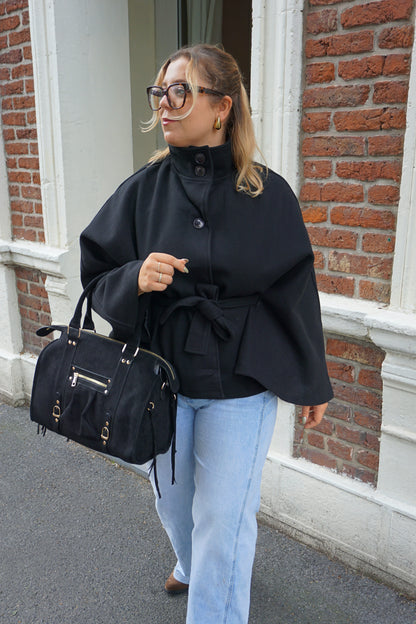 Manteau cape noire