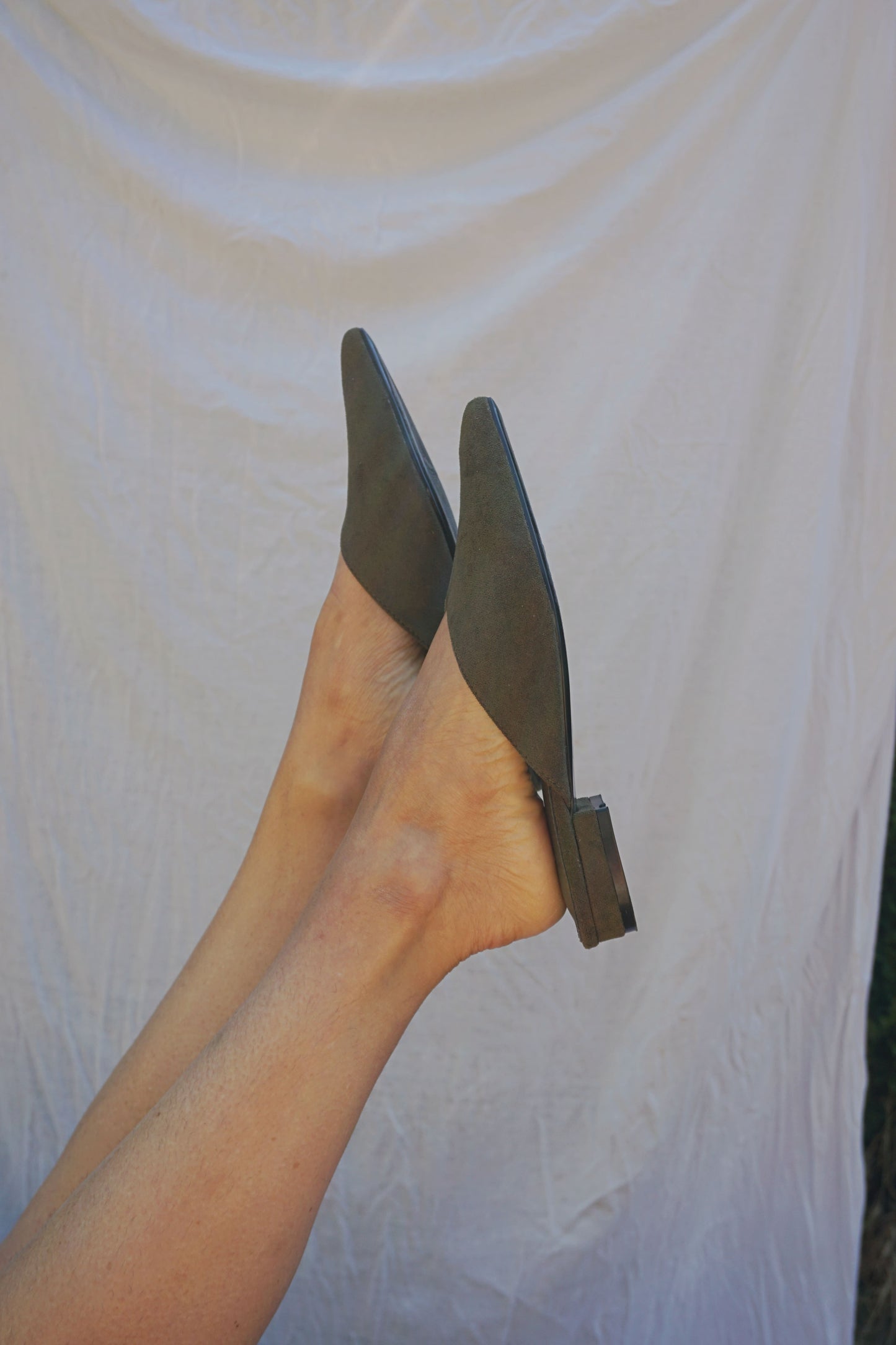 Mules simili daim kaki