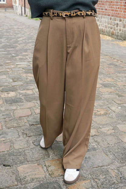 Brown wide leg pants