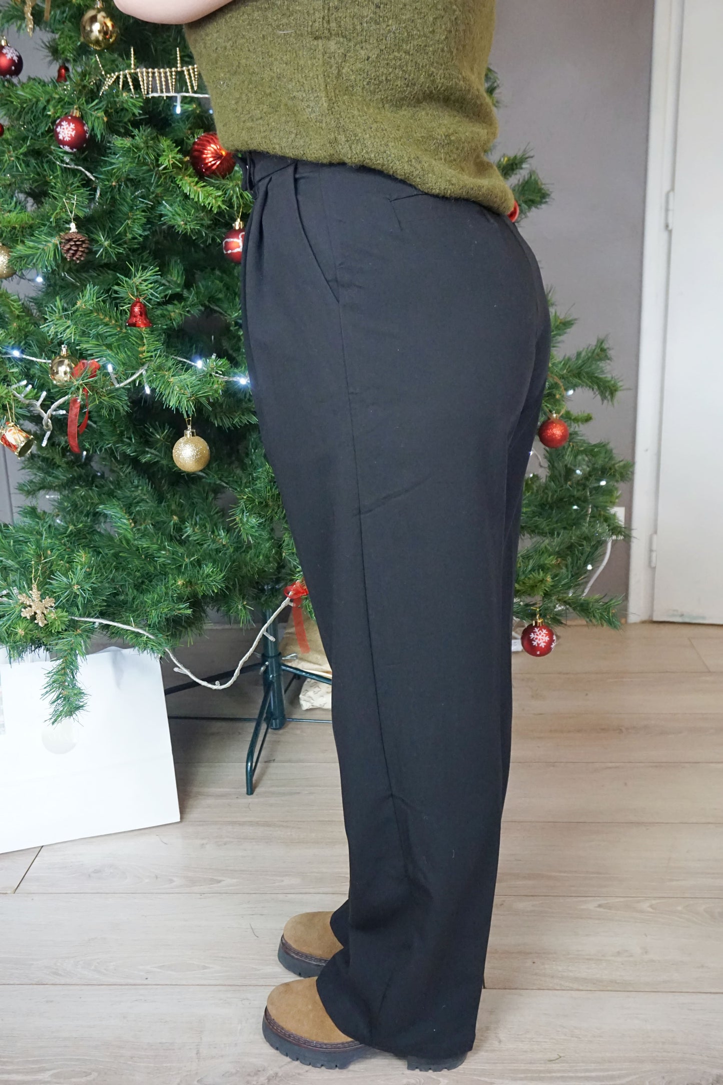 Pantalon noir wide leg