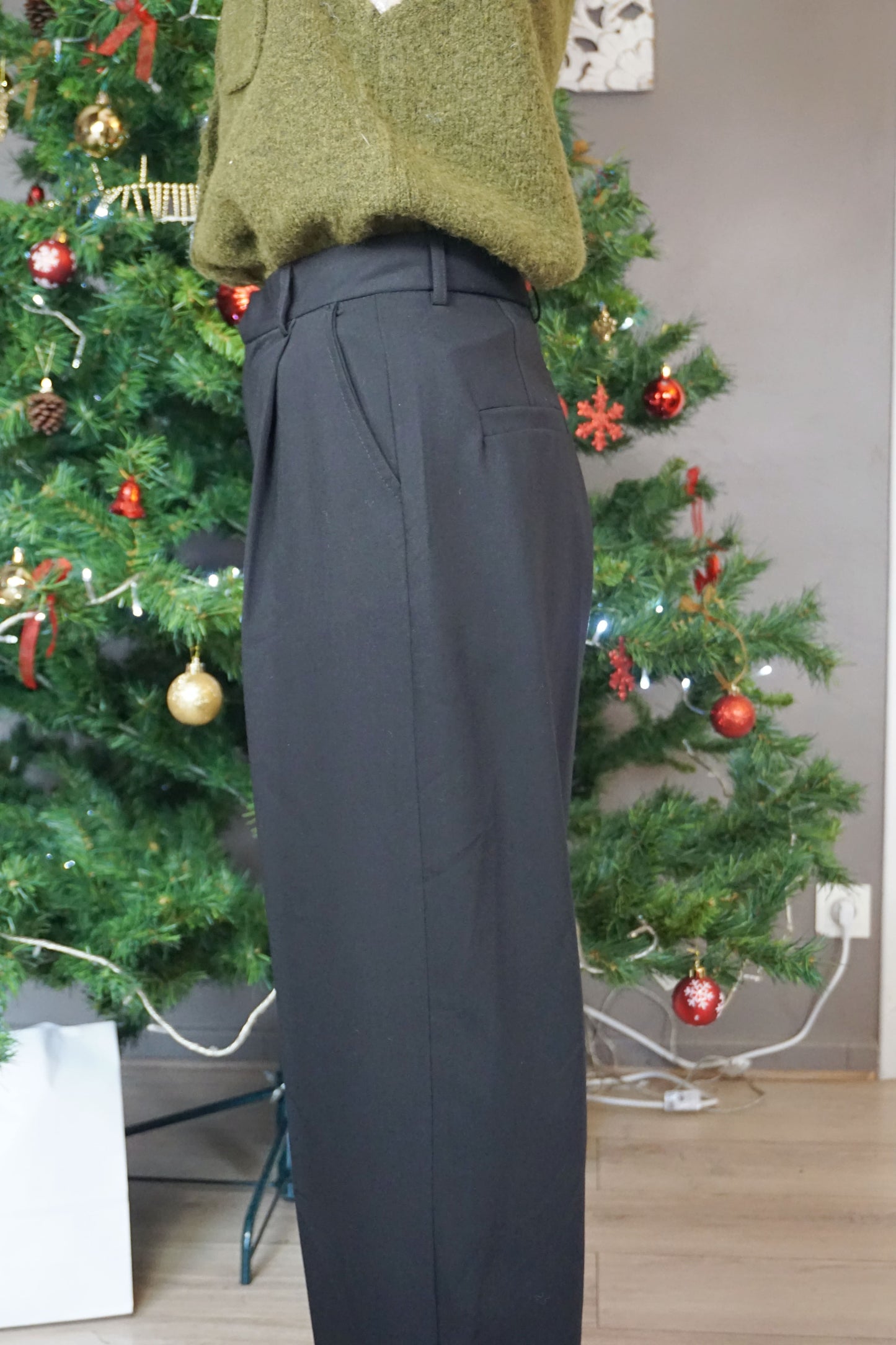 Pantalon noir wide leg