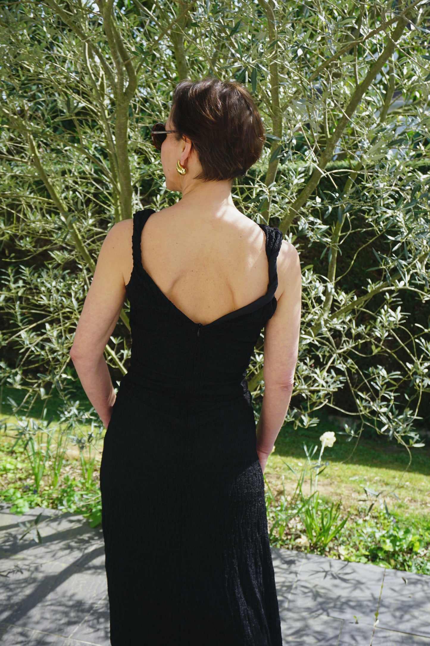 Robe longue dentelle noire