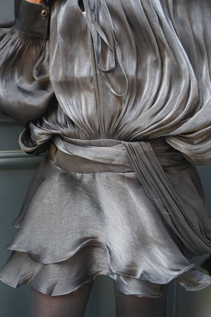 Robe noire bouffante avec short