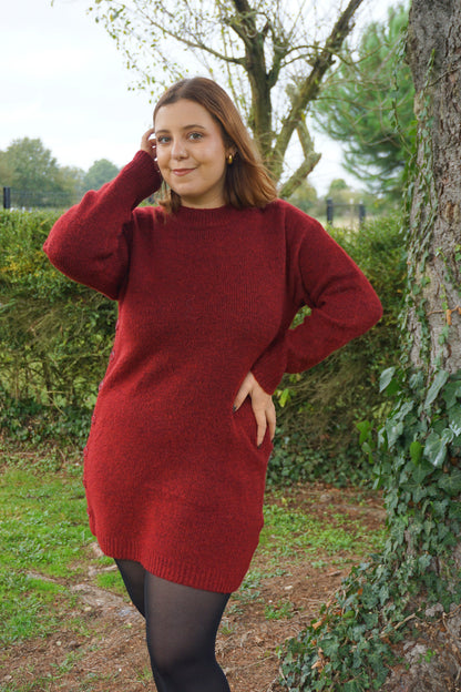 Robe pull bordeaux