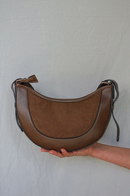 Sac demi-lune marron