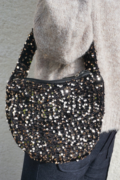 Sac à main sequins dorés