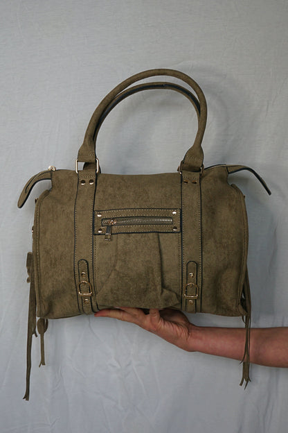 Sac simili daim kaki