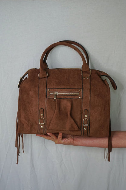 Sac simili daim marron