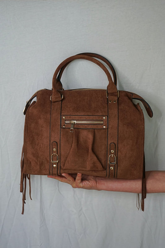 Sac simili daim marron