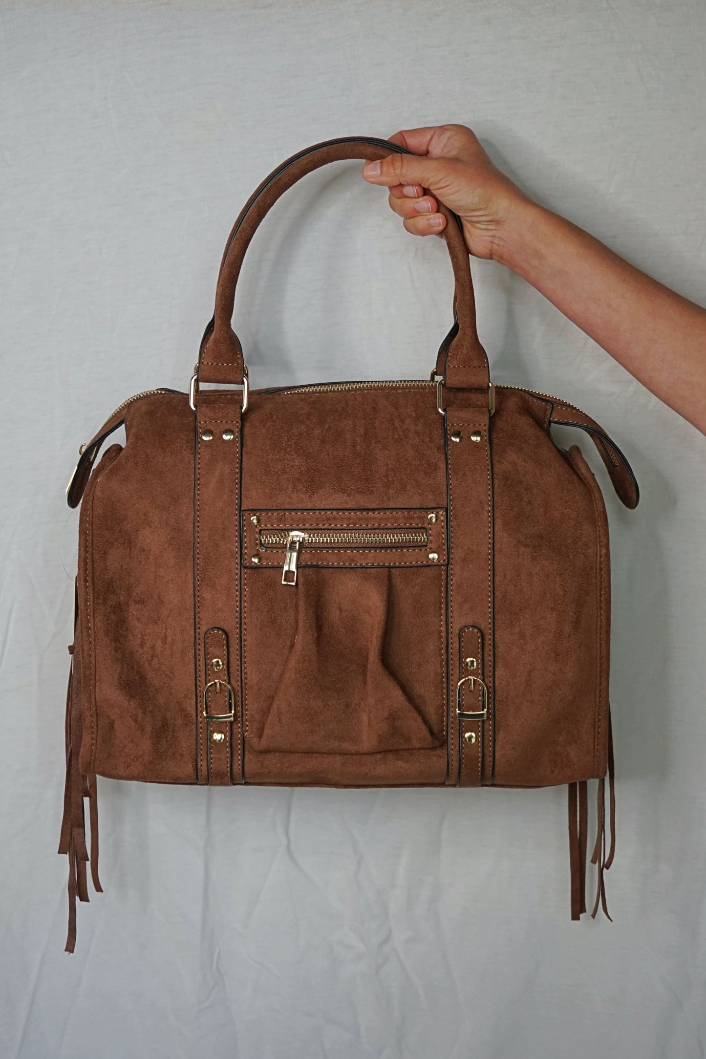 Sac simili daim marron