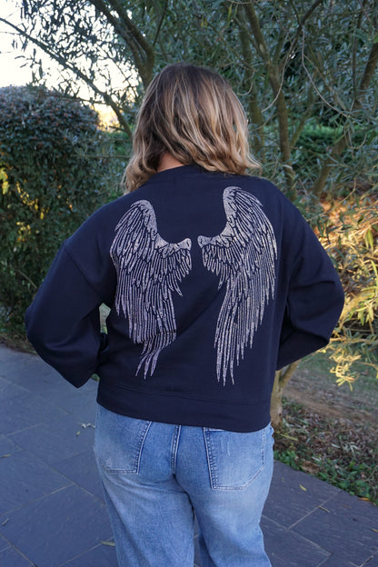 Sweat bleu marine angel
